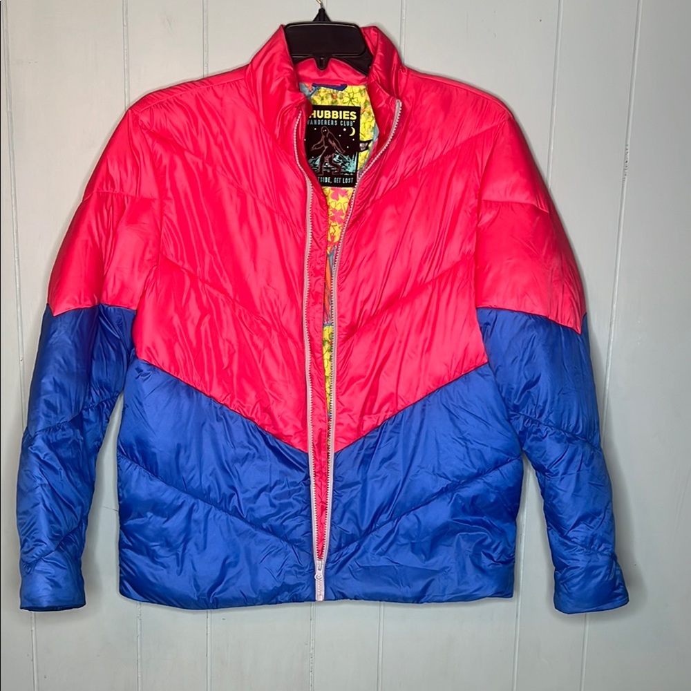 Chubbies Red and Blue Puffer Jacket